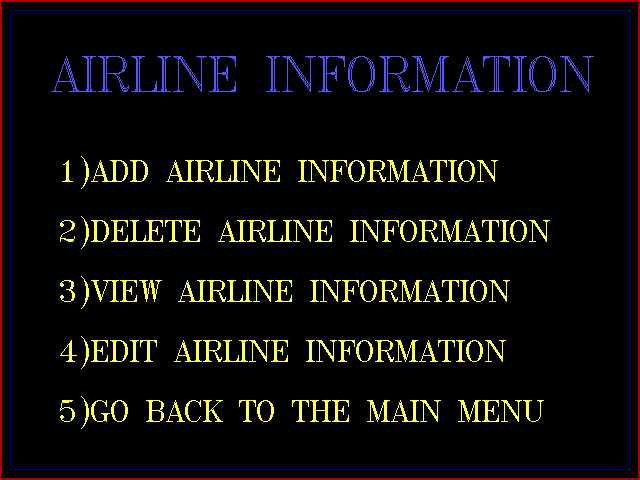 airline reservation